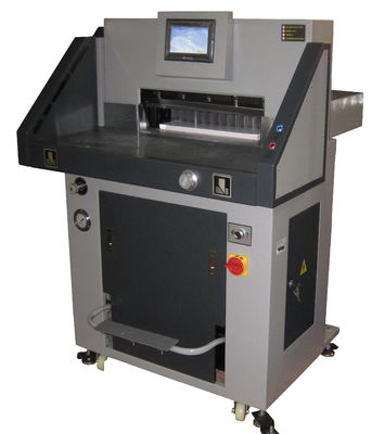 China Máquina de corte A4 de papel semi automática com sistema hidráulico dobro fornecedor